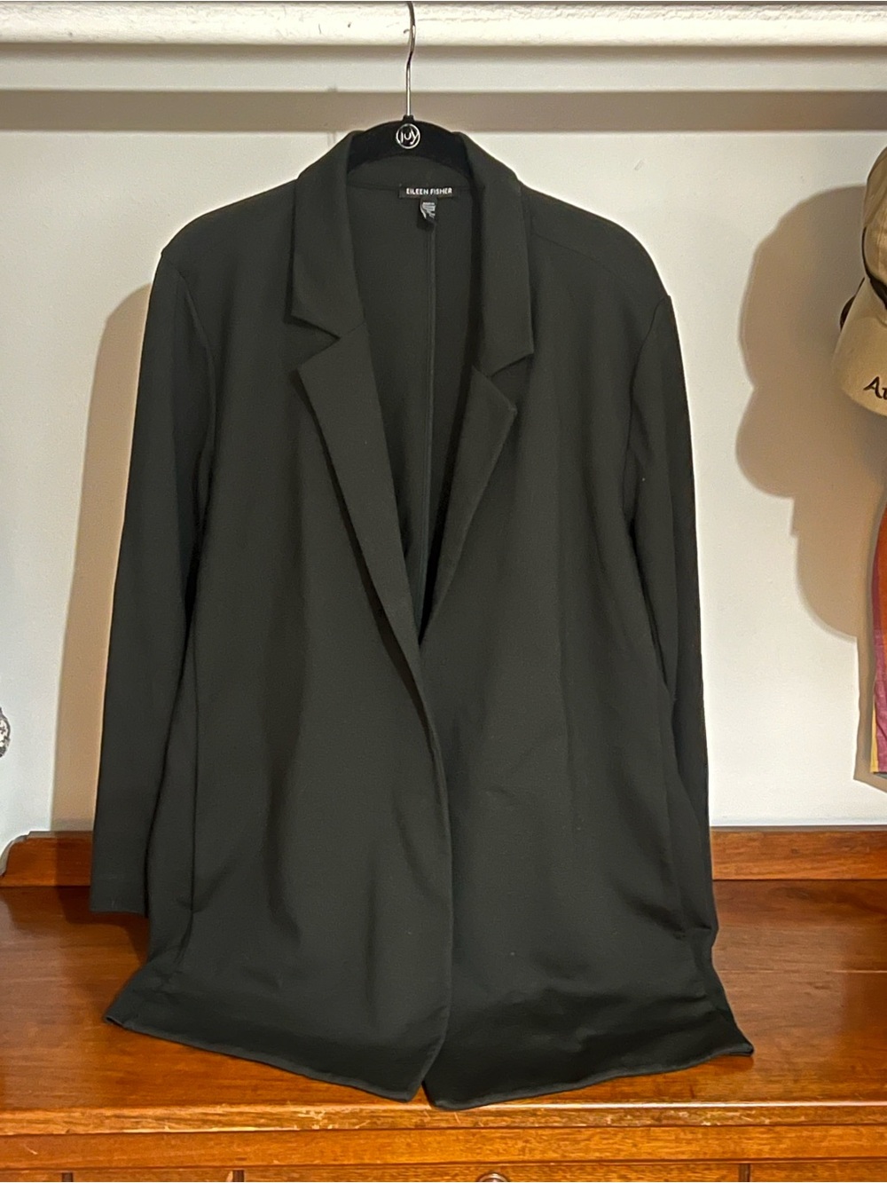 Eileen Fisher Black Open-Front Blazer